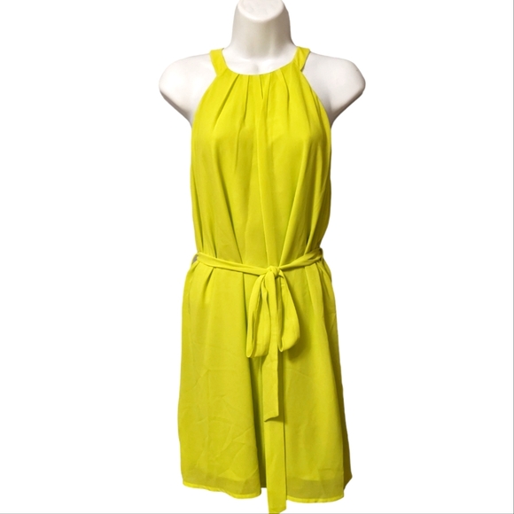 Naked Zebra Dresses & Skirts - NEW Naked Zebra Lt. Lime Green Sleeveless Halter Neck Sz. S NWT